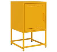 Berkfield Home Bedside Cabinet Mustard Yellow 36x39x60.5 cm Steel Berkfield Home Yellow 36x39x60.5 cm