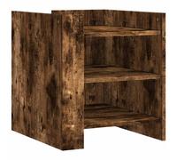 Berkfield Home Bedside Cabinet Smoked Oak 45x50x50 cm Engineered Wood in Brown | Size: 45 x 50 x 50 cm Berkfield Home Brown 45 x 50 x 50 cm