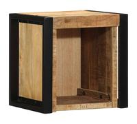 Berkfield Home Bedside Cabinets 2 pcs 40x35x40 cm Solid Rough Wood Mango in Brown | Size: 40 x 35 x 40 cm Berkfield Home Brown 40 x 35 x 40 cm