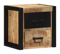 Berkfield Home Bedside Cabinets 2 pcs 40x35x40 cm Solid Rough Wood Mango in Brown | Size: 40 x 35 x 40 cm Berkfield Home Brown 40 x 35 x 40 cm