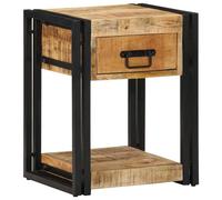 Berkfield Home Bedside Cabinets 2 pcs 40x35x50 cm Solid Rough Wood Mango in Brown | Size: 40 x 35 x 50 cm Berkfield Home Brown 40 x 35 x 50 cm