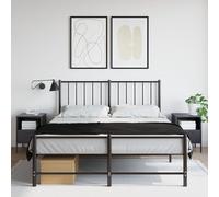 Berkfield Home Bedside Cabinets 2 pcs Anthracite 36x39x50.5 cm Steel in Black Berkfield Home Black 36x39x50.5 cm