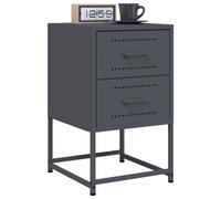 Berkfield Home Bedside Cabinets 2 pcs Anthracite 36x39x60.5 cm Steel in Black Berkfield Home Black 36x39x60.5 cm