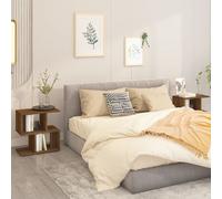 Berkfield Home Bedside Cabinets 2 pcs Brown Oak 50x30x51.5 cm Engineered Wood Berkfield Home Brown 50x30x51.5 cm