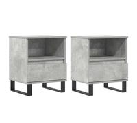 Berkfield Home Bedside Cabinets 2 pcs Concrete Grey 40x35x50 cm Engineered Wood | Size: 40 x 35 x 50 cm Berkfield Home Grey 40 x 35 x 50 cm