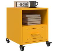 Berkfield Home Bedside Cabinets 2 pcs Mustard Yellow 36x39x43.5 cm Steel Berkfield Home Yellow 36x39x43.5 cm
