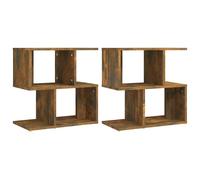 Berkfield Home Bedside Cabinets 2 pcs Smoked Oak 50x30x51.5 cm Engineered Wood in Brown Berkfield Home Brown 50x30x51.5 cm