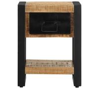 Berkfield Home Bedside Cabinets 2 pcs Solid Rough Wood Mango in Brown Berkfield Home Brown