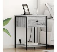 Berkfield Home Bedside Cabinets with Drawer 2 pcs Grey sonoma 42 x 41 x 56 cm Berkfield Home Multicolor 42 x 41 x 56 cm