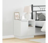 Berkfield Home Bedside Cabinets with LED 2 pcs White 50x34, 5x50 cm Berkfield Home White 5x50 cm