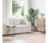 Berkfield Home Beige Area Rug 140x200 cm Polyester Non-Slip | Size: Medium Berkfield Home Beige Medium