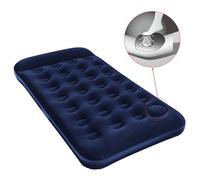 Berkfield Home Bestway Inflatable Flocked Airbed with Built-in Foot Pump 188 x 99 x 28 cm in Blue Berkfield Home Blue 188 x 99 x 28 cm