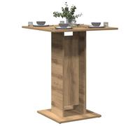 Berkfield Home Bistro Table Artisan Oak 60x60x75 cm Engineered Wood in Brown | Size: 60 x 60 x 75 cm Berkfield Home Brown 60 x 60 x 75 cm