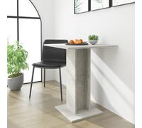 Berkfield Home Bistro Table Concrete Grey 60x60x75 cm Engineered Wood | Size: 60 x 60 x 75 cm Berkfield Home Grey 60 x 60 x 75 cm