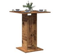 Berkfield Home Bistro Table Old Wood 60x60x75 cm Engineered Wood in Brown | Size: 60 x 60 x 75 cm Berkfield Home Brown 60 x 60 x 75 cm