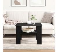 Berkfield Home Black Oak Coffee Table 60x60x42 cm Made of Engineered Wood | Size: 60 x 60 x 42 cm Berkfield Home Black 60 x 60 x 42 cm