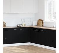 Berkfield Home Black Oak Corner Bottom Cabinet - 75.5x75.5x81.5 cm, Made of Engineered Wood | Size: 75.5x75.5x81.5 cm Berkfield Home Black 75.5x75.5x81.5 cm