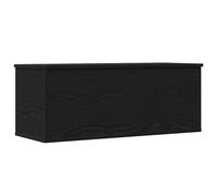Berkfield Home Black Oak Storage Box - 90x35x35 cm - Engineered Wood | Size: 90 x 35 x 35 cm Berkfield Home Black 90 x 35 x 35 cm