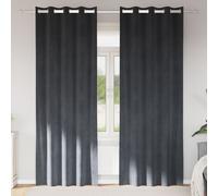 Berkfield Home Blackout Curtains with Eyelets 2 pcs Light Grey Velvet Berkfield Home Multicolor