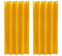 Berkfield Home Blackout Curtains with Eyelets 2 pcs Mustard Yellow Velvet Berkfield Home Mustard