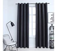 Berkfield Home Blackout Curtains with Metal Rings 2 pcs Anthracite 140x225 cm Berkfield Home Multicolor 140x225 cm