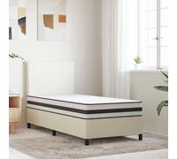Berkfield Home Bonnell Spring Mattress Medium 90x190 cm Single Size in White Berkfield Home White 90x190 cm