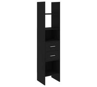 Berkfield Home Book Cabinet Black 40x35x180 cm Engineered Wood | Size: 40 x 35 x 180 cm Berkfield Home Black 40 x 35 x 180 cm