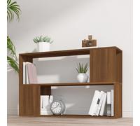 Berkfield Home Book Cabinet Brown Oak 100x24x63 cm Engineered Wood | Size: 100 x 24 x 63 cm Berkfield Home Brown 100 x 24 x 63 cm