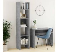 Berkfield Home Book Cabinet Concrete Grey 40x35x180 cm Engineered Wood | Size: 40 x 35 x 180 cm Berkfield Home Grey 40 x 35 x 180 cm