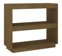 Berkfield Home Book Cabinet Honey Brown 80x35x71 cm Solid Pinewood | Size: 80 x 35 x 71 cm Berkfield Home Brown 80 x 35 x 71 cm