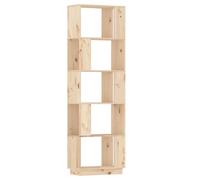 Berkfield Home Book Cabinet/Room Divider 51x25x163.5 cm Solid Wood Pine in Light Brown Berkfield Home Light Brown 51x25x163.5 cm