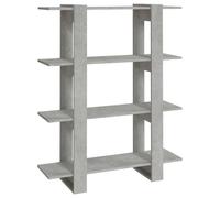 Berkfield Home Book Cabinet/Room Divider Concrete Grey 100x30x123.5 cm Berkfield Home Grey 100x30x123.5 cm