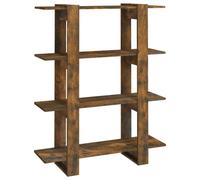 Berkfield Home Book Cabinet/Room Divider Smoked Oak 100x30x123.5 cm in Brown Berkfield Home Brown 100x30x123.5 cm