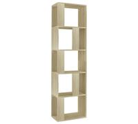 Berkfield Home Book Cabinet/Room Divider Sonoma Oak 45x24x159 cm Engineered Wood in Light Tan | Size: 45 x 24 x 159 cm Berkfield Home Light Tan 45 x 24 x 159 cm