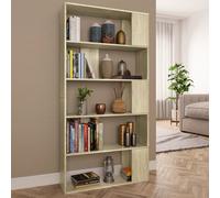 Berkfield Home Book Cabinet/Room Divider Sonoma Oak 80x24x159 cm Engineered Wood in Brown | Size: 80 x 24 x 159 cm Berkfield Home Brown 80 x 24 x 159 cm