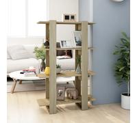 Berkfield Home Book Cabinet/Room Divider Sonoma Oak 80x30x123.5 cm in Brown Berkfield Home Brown 80x30x123.5 cm