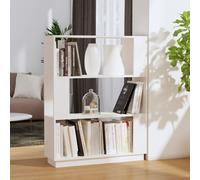 Berkfield Home Book Cabinet/Room Divider White 80x25x101 cm Solid Wood Pine | Size: 80 x 25 x 101 cm Berkfield Home White 80 x 25 x 101 cm