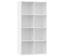 Berkfield Home Book Cabinet/Sideboard White 66x30x130 cm Engineered Wood | Size: 66 x 30 x 130 cm Berkfield Home White 66 x 30 x 130 cm