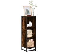 Berkfield Home Book Cabinet Smoked Oak 33.5x33x107.5 cm Engineered Wood in Brown Berkfield Home Brown 33.5x33x107.5 cm