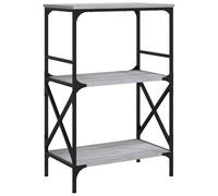 Berkfield Home Bookcase 3-Tier Grey Sonoma 59x35x90.5 cm Engineered Wood Berkfield Home Grey 59x35x90.5 cm