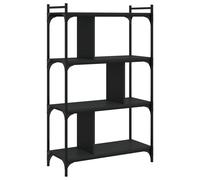 Berkfield Home Bookcase 4-Tier Black 76x32x123 cm Engineered Wood | Size: 76 x 32 x 123 cm Berkfield Home Black 76 x 32 x 123 cm