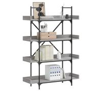 Berkfield Home Bookcase 4-Tier Grey Sonoma 100x33x145.5 cm Engineered Wood Berkfield Home Grey 100x33x145.5 cm