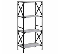 Berkfield Home Bookcase 4-Tier Grey Sonoma 59x35x132 cm Engineered Wood | Size: 59 x 35 x 132 cm Berkfield Home Grey 59 x 35 x 132 cm