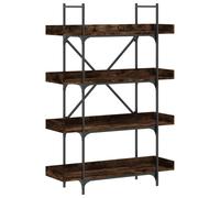 Berkfield Home Bookcase 4-Tier Smoked Oak 100x33x145.5 cm Engineered Wood in Brown Berkfield Home Brown 100x33x145.5 cm