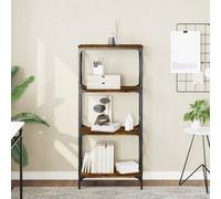 Berkfield Home Bookcase 4-Tier Smoked Oak 59x35x132 cm Engineered Wood in Brown | Size: 59 x 35 x 132 cm Berkfield Home Brown 59 x 35 x 132 cm