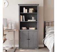 Berkfield Home Bookcase BODO Grey 80x40x172 cm Solid Wood Pine | Size: 80 x 40 x 172 cm Berkfield Home Grey 80 x 40 x 172 cm