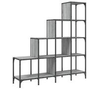Berkfield Home Bookcase Grey Sonoma 122x30x132 cm Engineered Wood & Metal | Size: 122 x 30 x 132 cm Berkfield Home Grey 122 x 30 x 132 cm