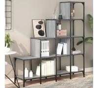 Berkfield Home Bookcase Grey Sonoma 122x30x132 cm Engineered Wood & Metal | Size: 122 x 30 x 132 cm Berkfield Home Grey 122 x 30 x 132 cm