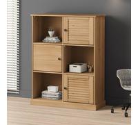 Berkfield Home Bookcase VIGO 90x35x114.5 cm Solid Wood Pine in Brown Berkfield Home Brown 90x35x114.5 cm