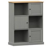Berkfield Home Bookcase VIGO Grey 90x35x114.5 cm Solid Wood Pine Berkfield Home Grey 90x35x114.5 cm